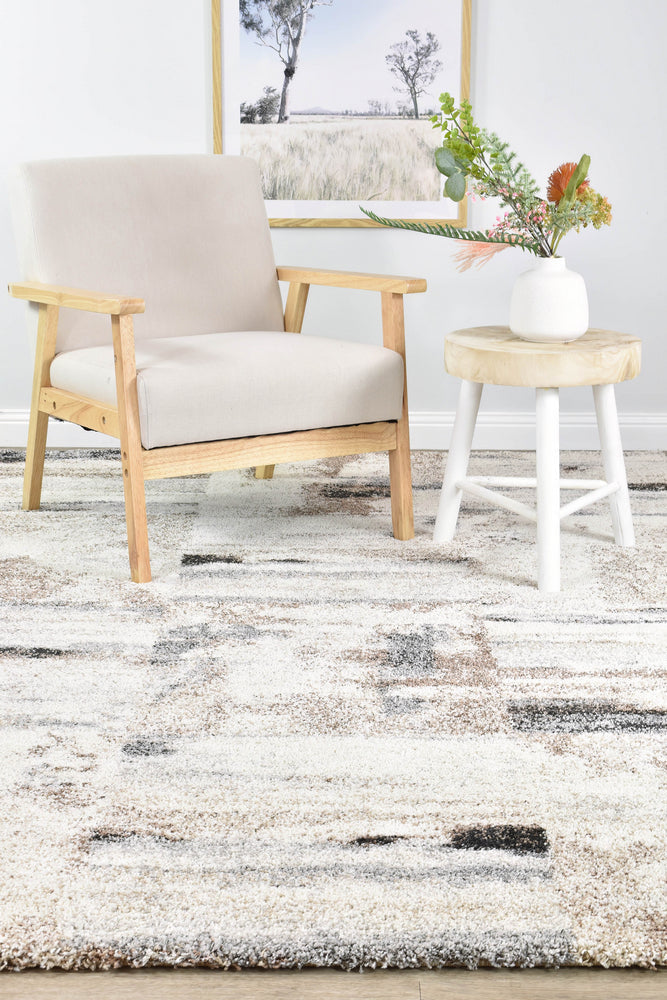 Multicoloured Alpha shaggy rug for contemporary interiors