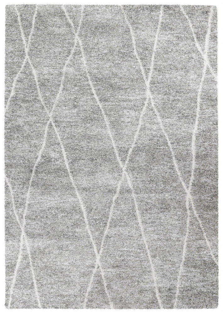 Alpha Shaggy Grey rug with a soft and plush texture.