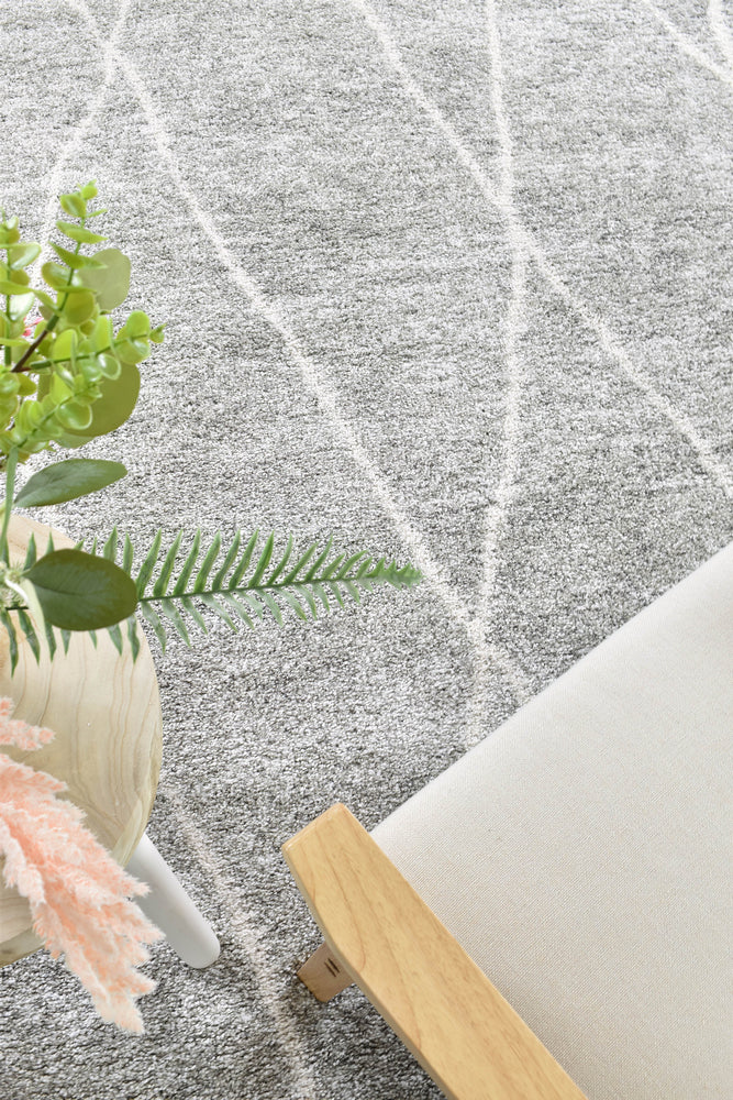 Alpha Shaggy Grey rug design with a soft, plush texture.