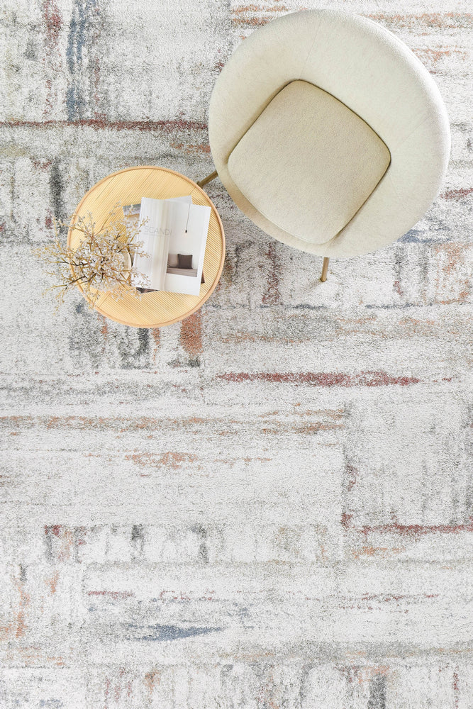 Kaleen Alpha Designer Rug Pattern in Beige and Grey