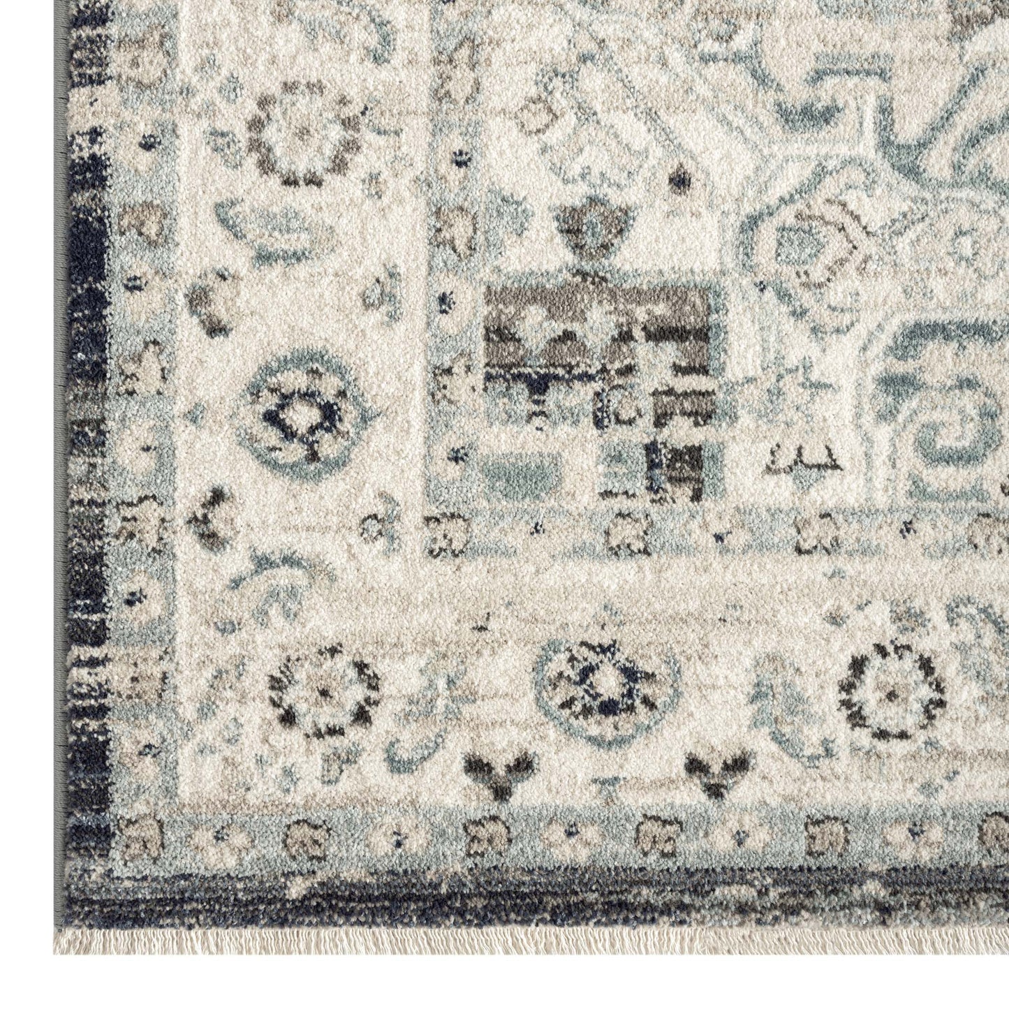 Edith in Dark Blue D2201 : Runner Rug