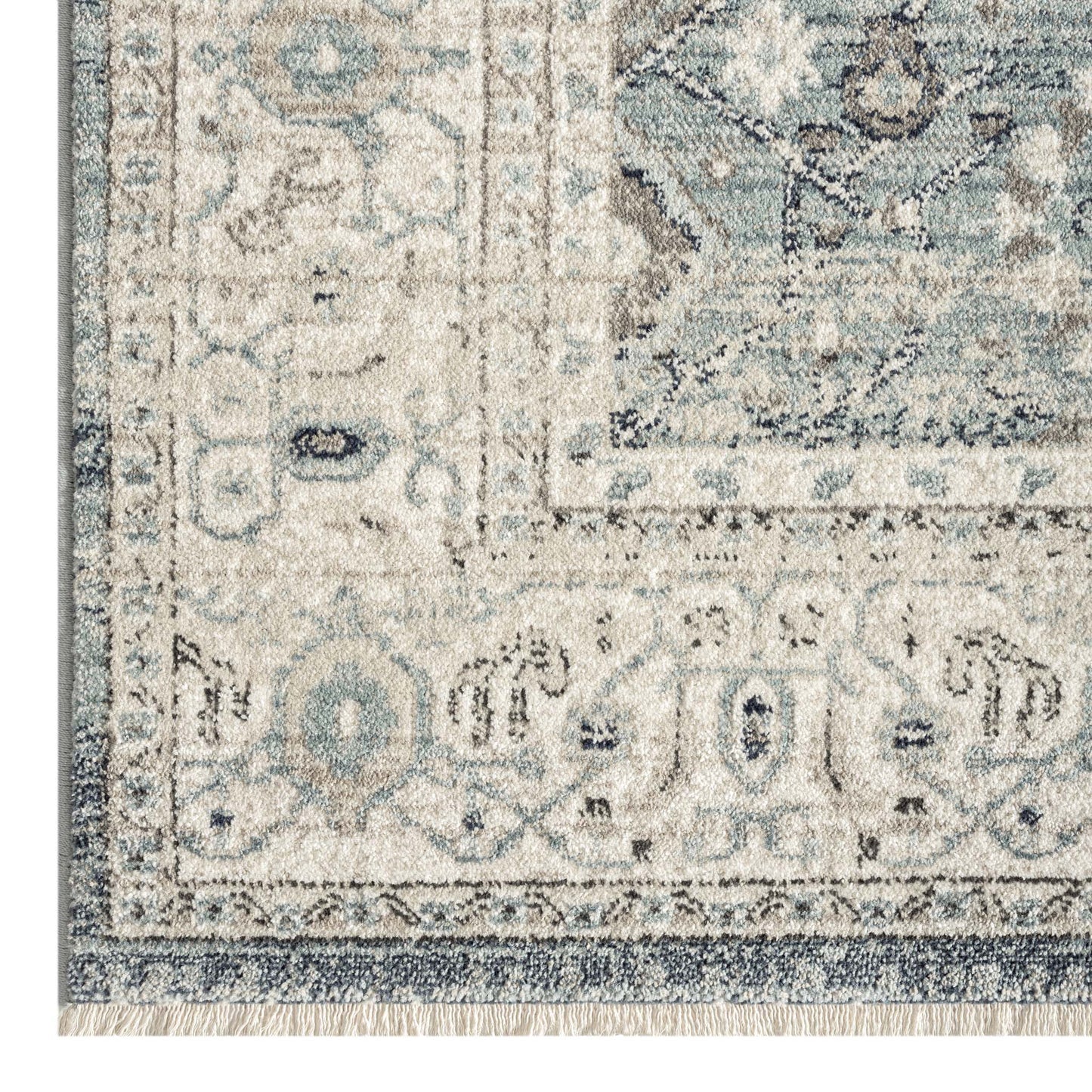Edith Runner Rug In Light Blue D2203