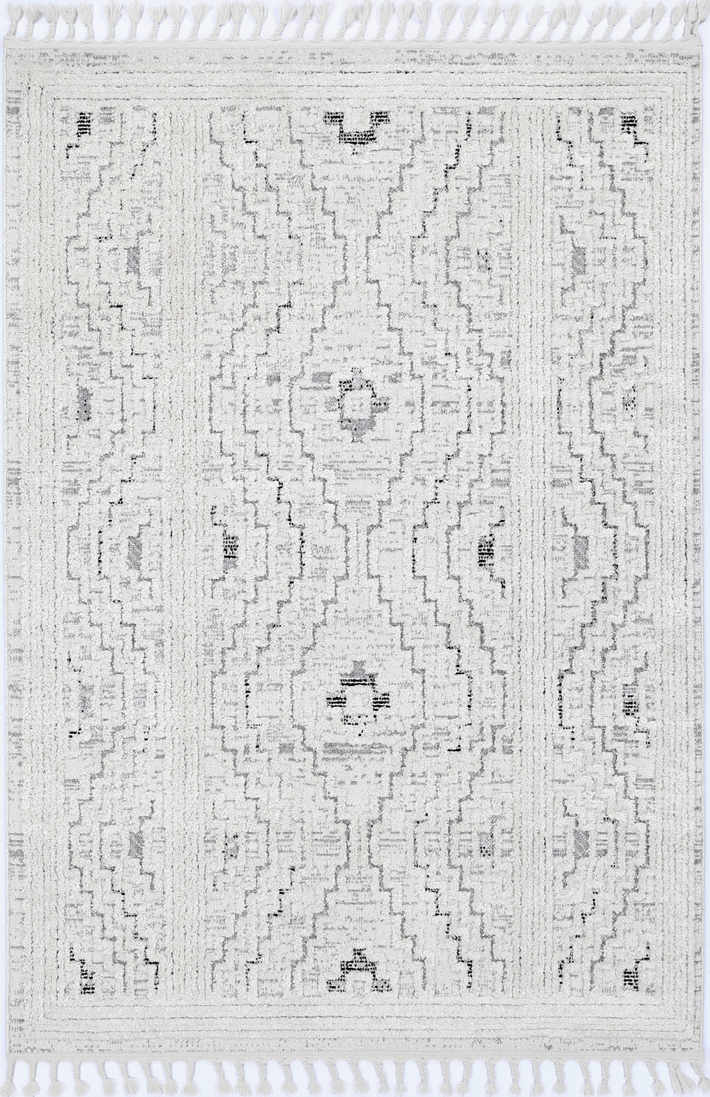 Bilbao Zanzia in White Rug