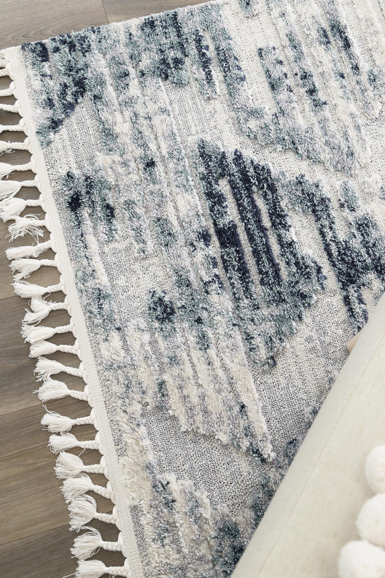 Bilbao Yara Geometric in Blue & Grey Rug
