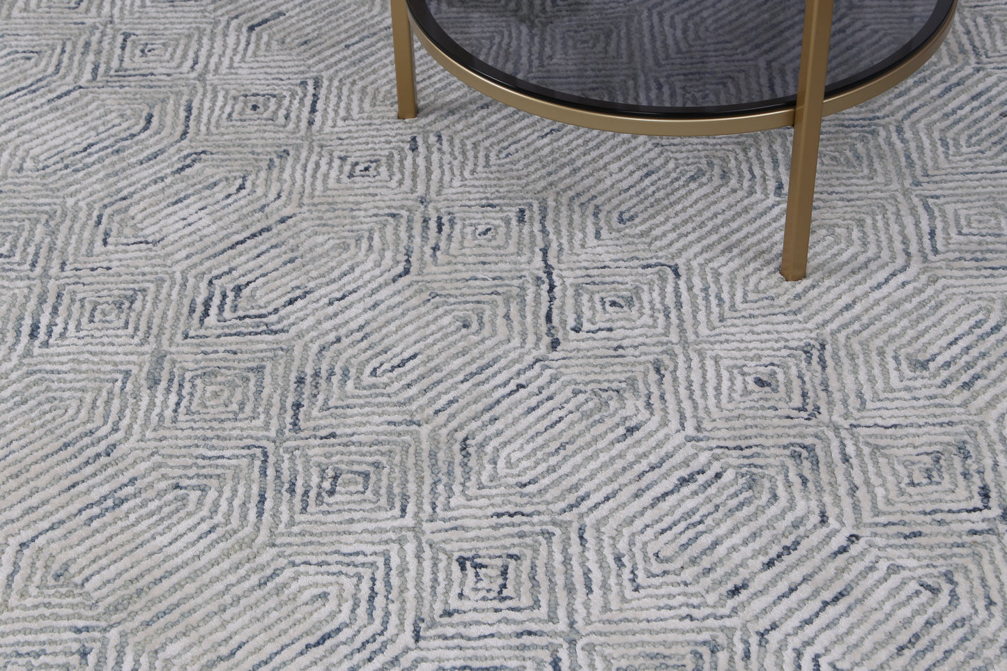 Astrid Seafoam rug under natural lighting setup
