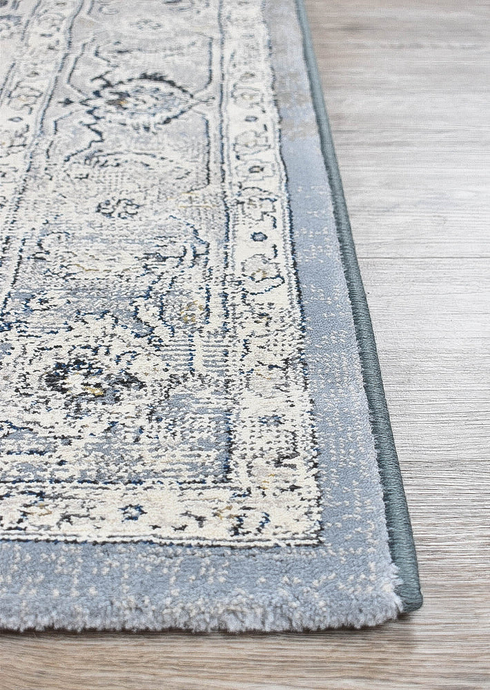 Charter 57128-4696 Traditional In Blue & White Rug