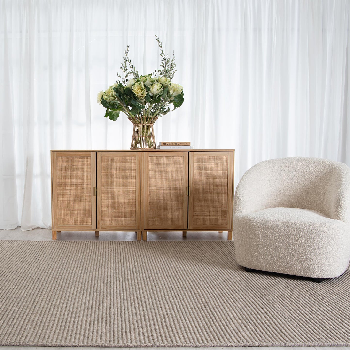 Zalia Cord Putty Fabric – Textured Upholstery Cord Material in Beige