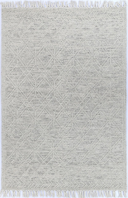 Perla Ava White Black Rug