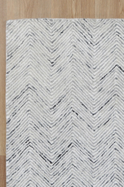 Astrid Unique Herringbone in Grey Rug