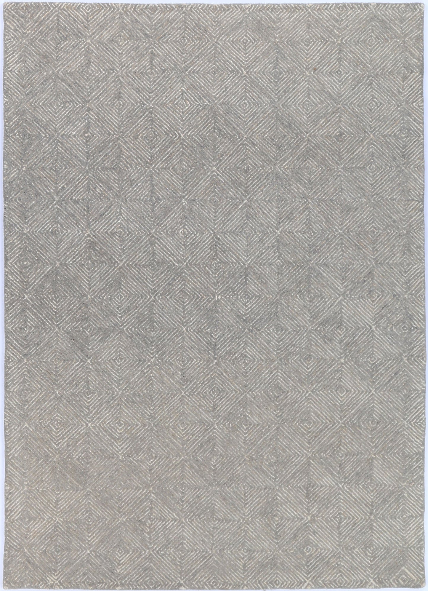 Posy Diamond 05C Ash Wool Rug