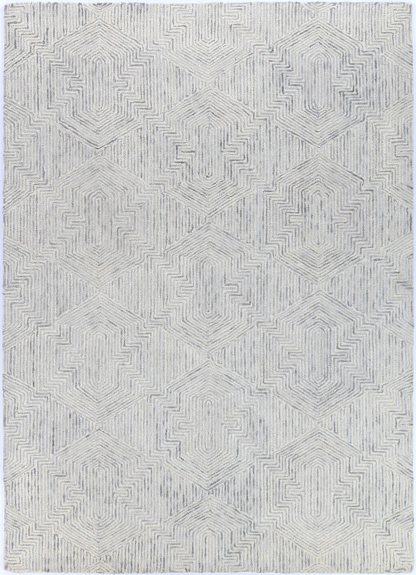 Posy Aquila 06B Grey Rug Wool Rug