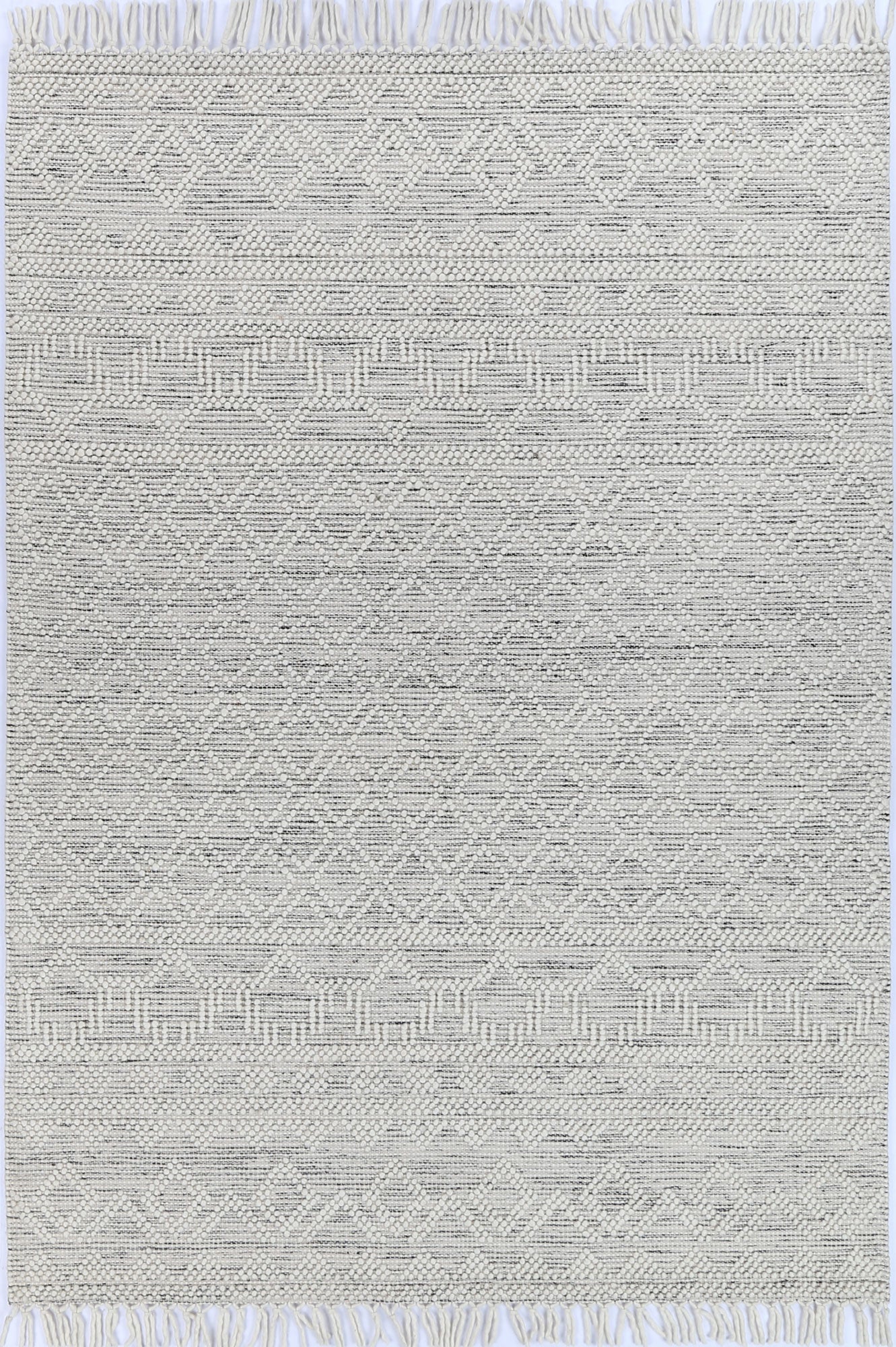 Perla Mia White & Black Rug