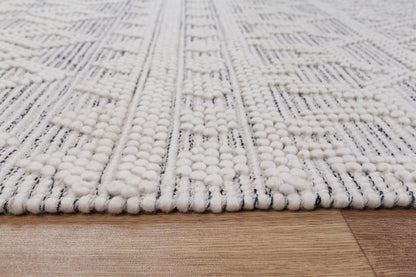 Perla Mia White & Black Rug