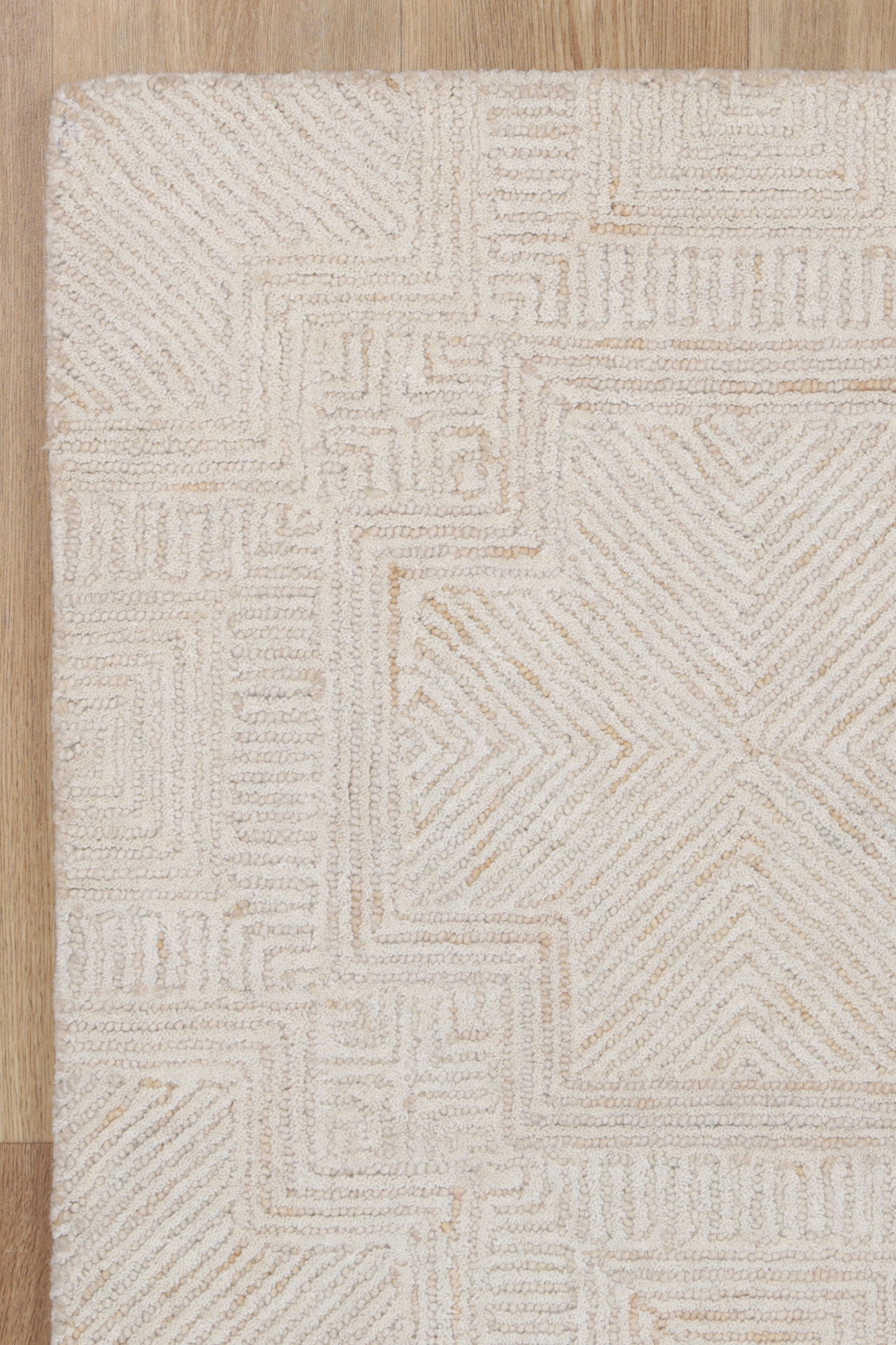 Posy Labyrinth  09D Beige Wool Rug