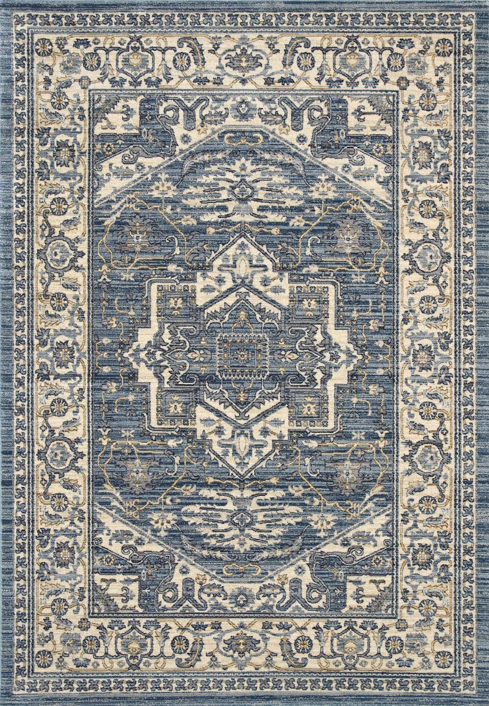 Atlanta Langhorn Traditional Blue Rug