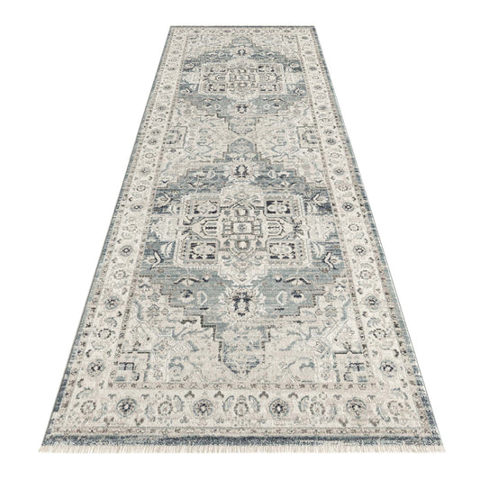 Edith Runner Rug In Light Blue D2201