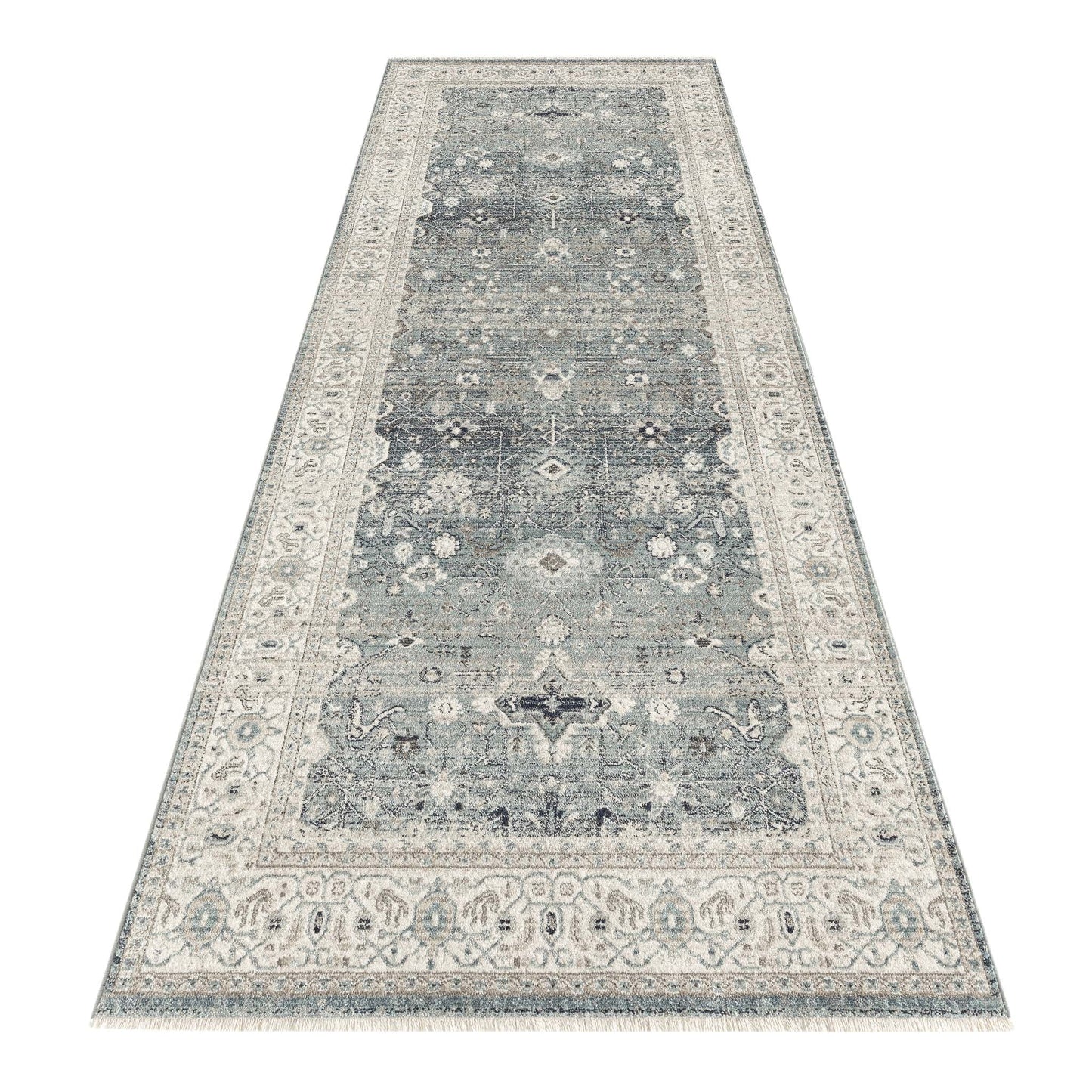 Edith Runner Rug In Light Blue D2203