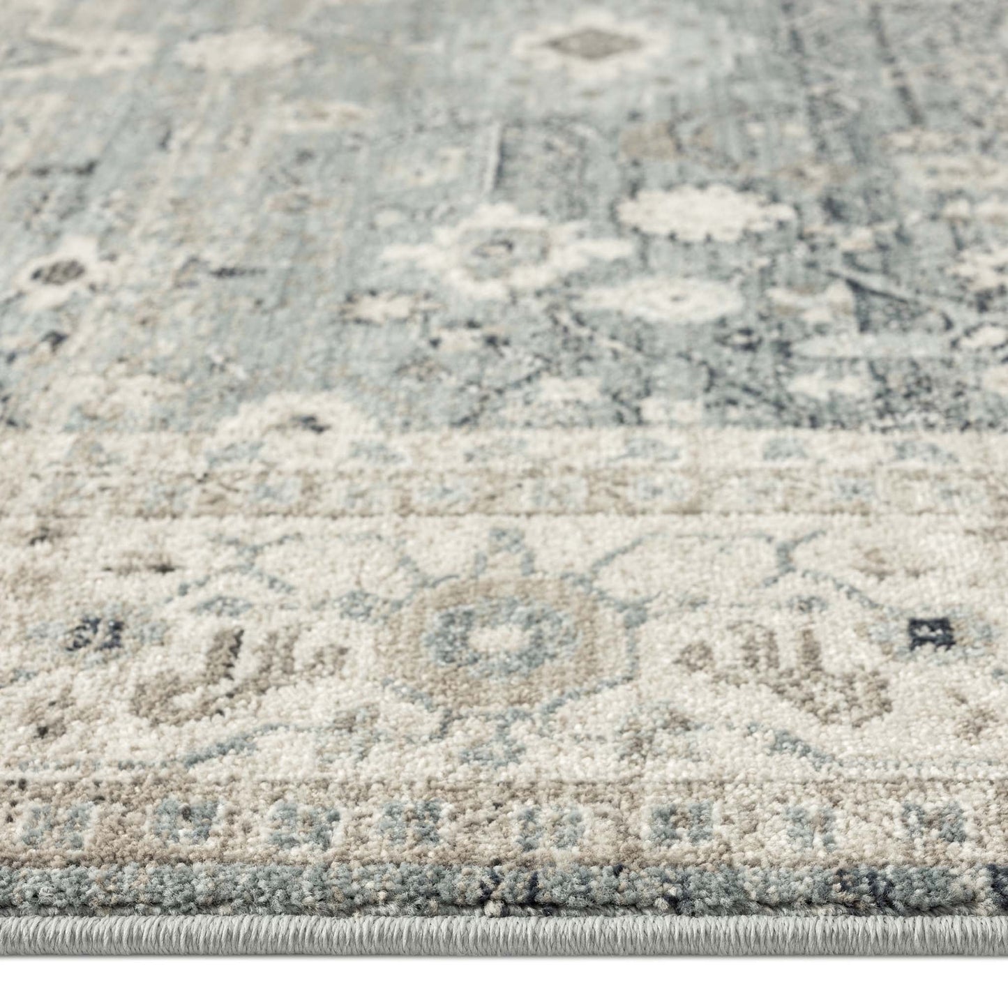 Edith Runner Rug In Light Blue D2203