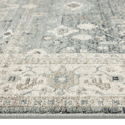 Edith Runner Rug In Light Blue D2203