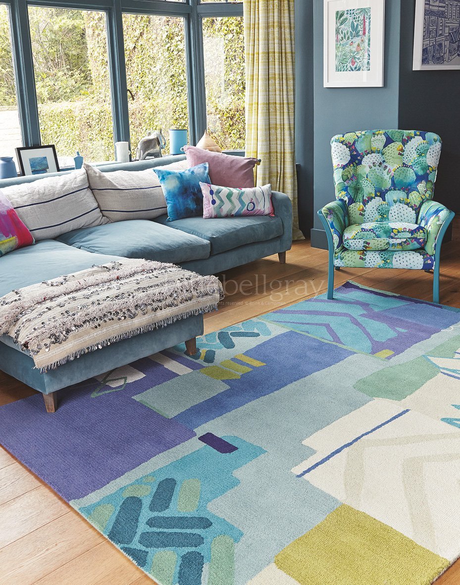 Bluebellgray Amal 19808 in Multi Coloured Rug