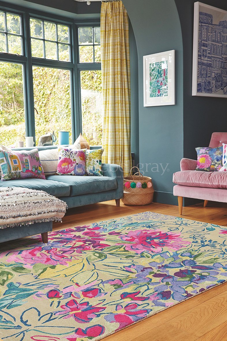 Bluebellgray Ines Jardin 19904 In Multi Coloured Rug