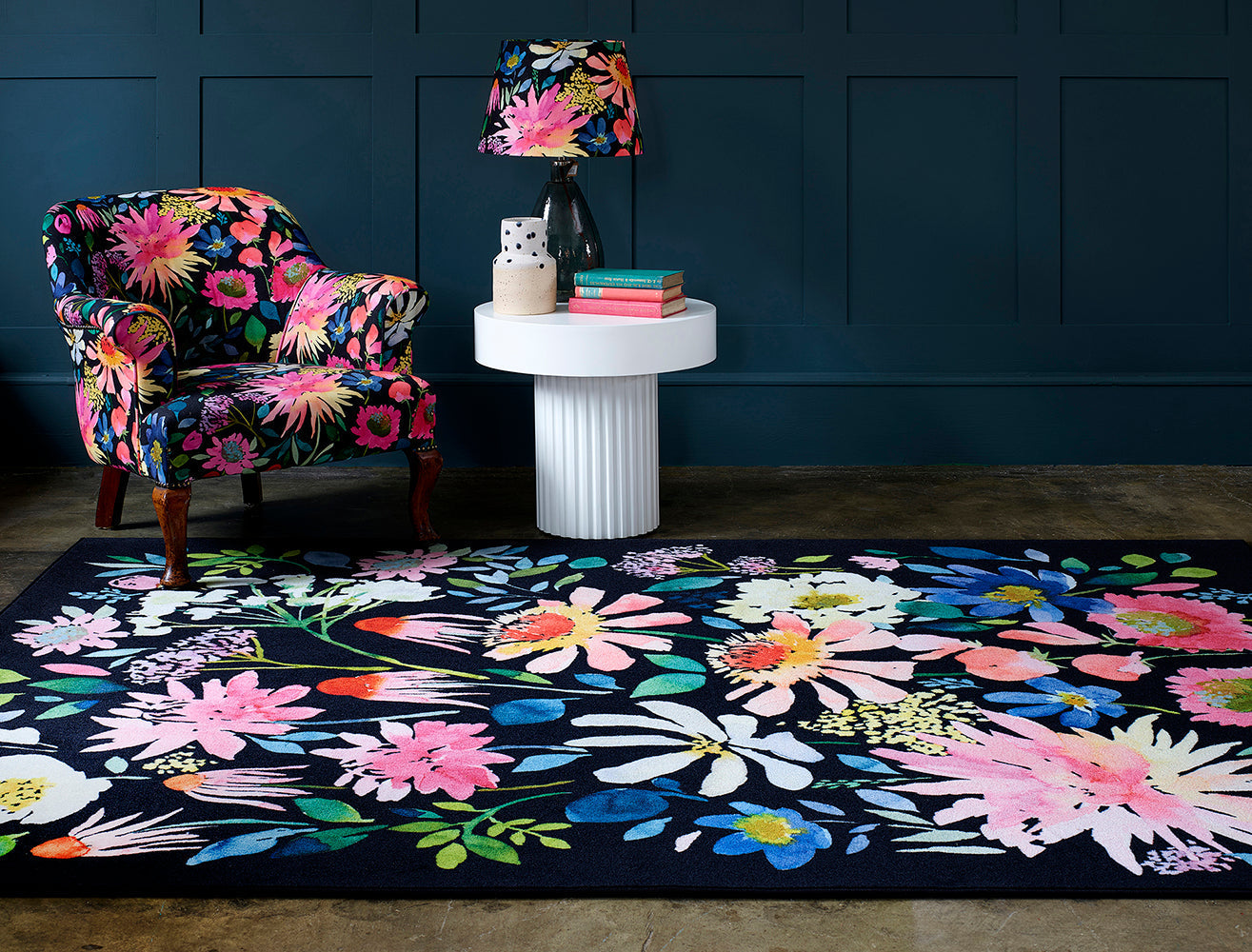 Bluebellgray 16505 Zinnia In Multi Coloured Rug