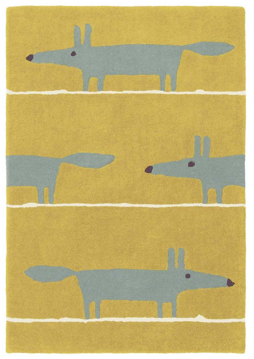 Scion Mr Fox Rug Mustard 25306