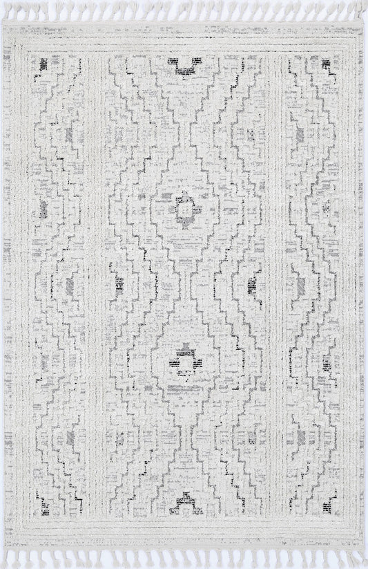 Bilbao Zanzia in White Rug