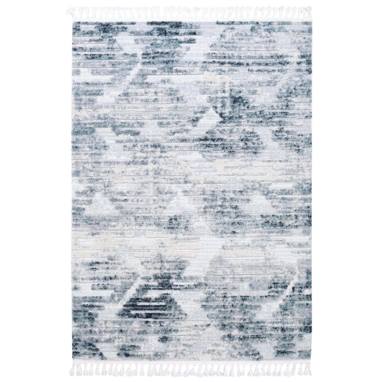 Bilbao Yara Geometric in Blue & Grey Rug