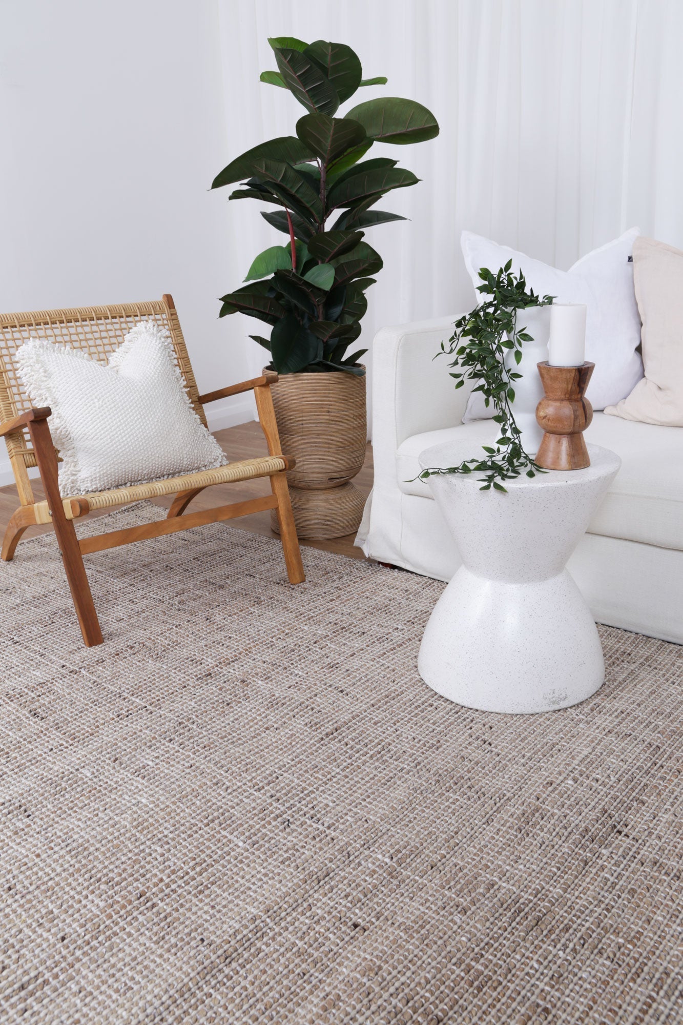 Dune Jute & Wool in Natural Rug