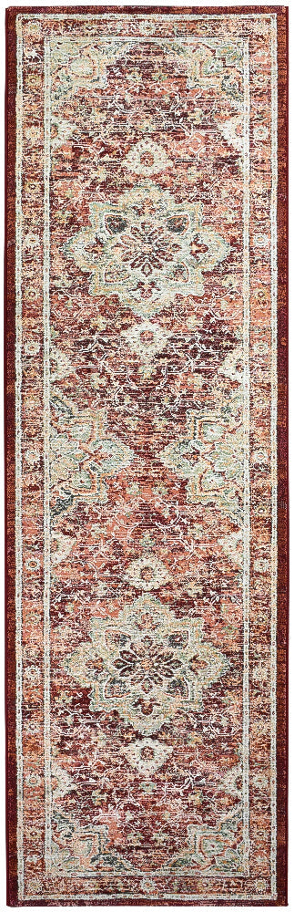 Oxford Rug 63435-1414 In Red : Runner Rug