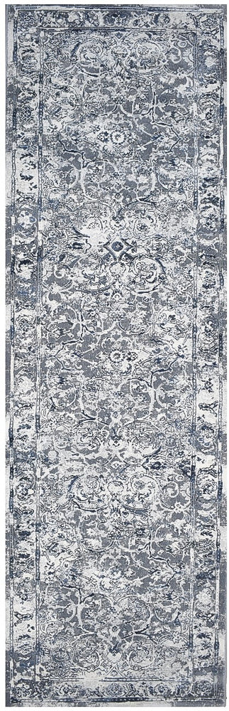 Oxford Rug 63392-7646 In Blue & White : Runner Rug