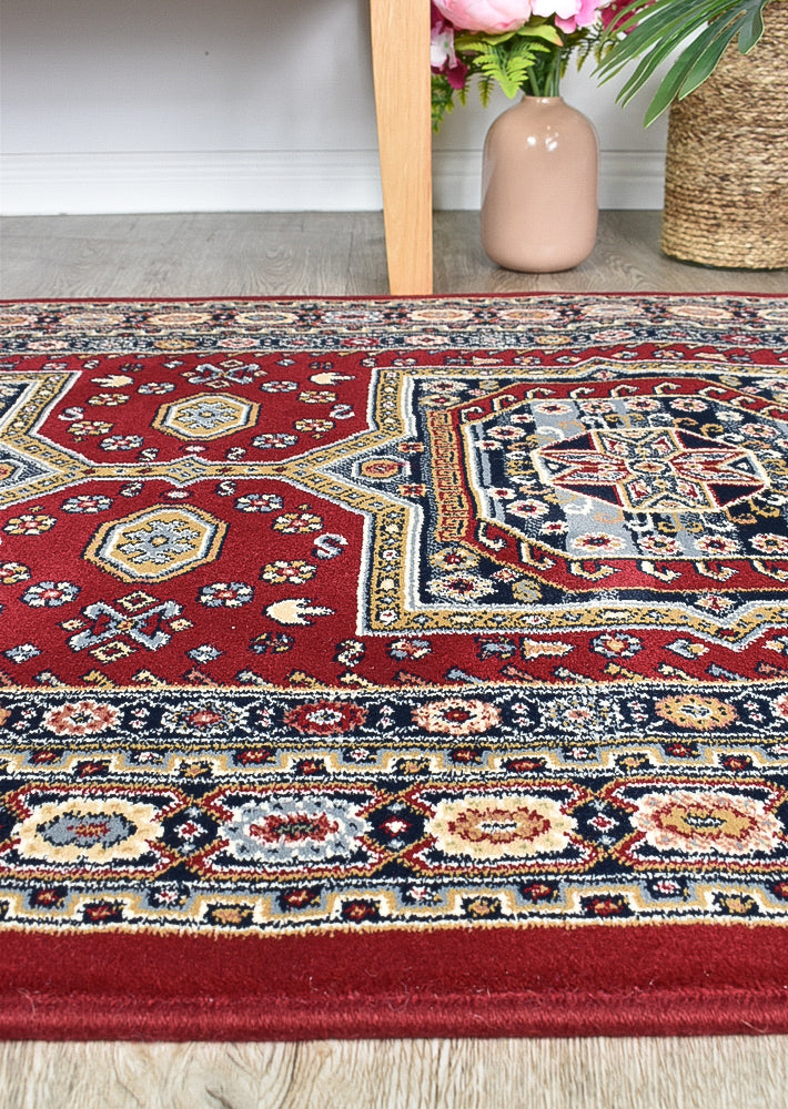 Charter 57149-1454 Medallion In Red Rug