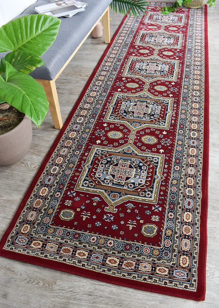 Charter 57149-1454 Medallion In Red Rug