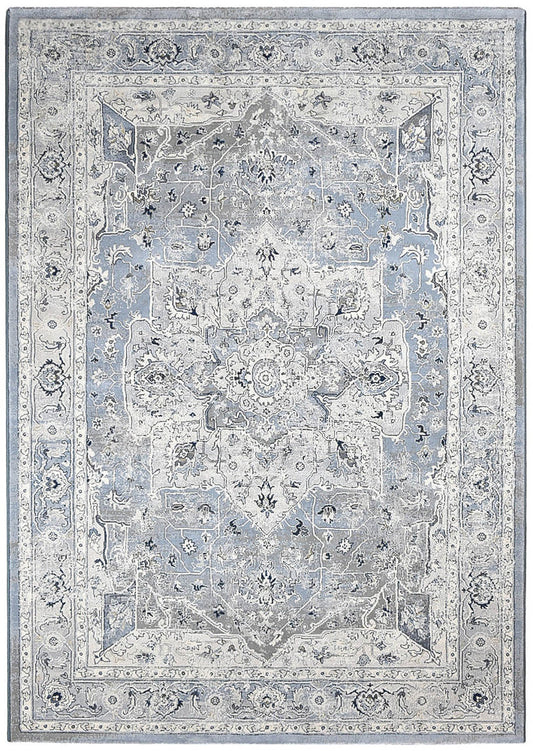 Charter 57128-4696 Traditional In Blue & White Rug