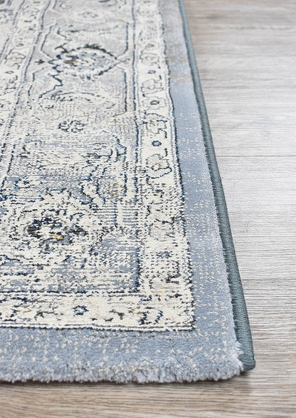 Charter 57128-4696 Traditional In Blue & White Rug