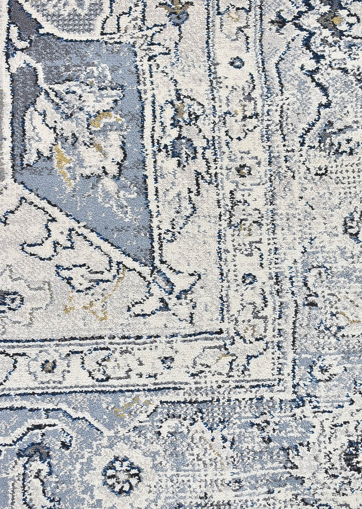 Charter 57128-4696 Traditional In Blue & White Rug