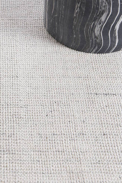 Pebble Platinum Wool Rug