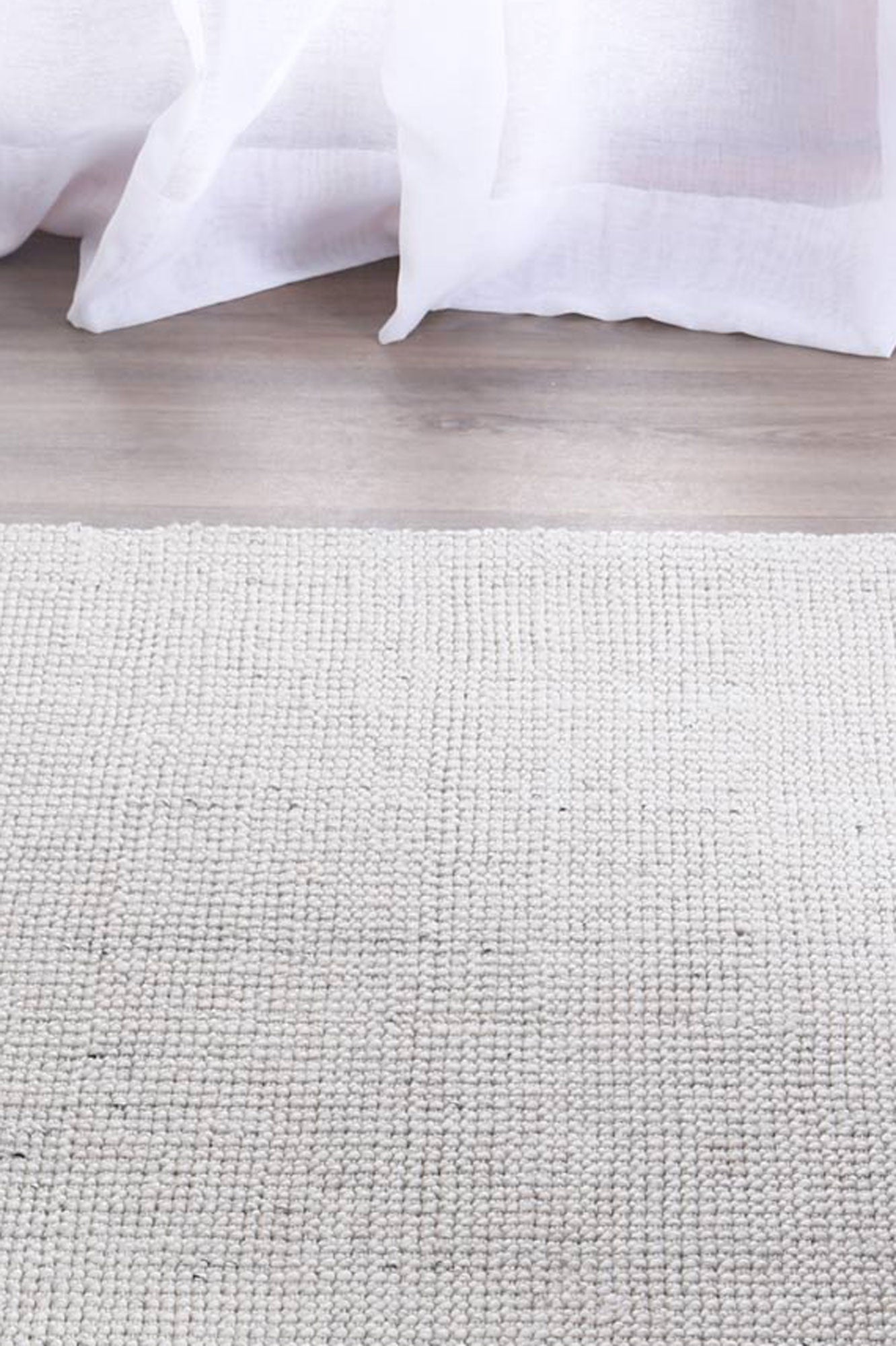 Pebble Platinum Wool Rug