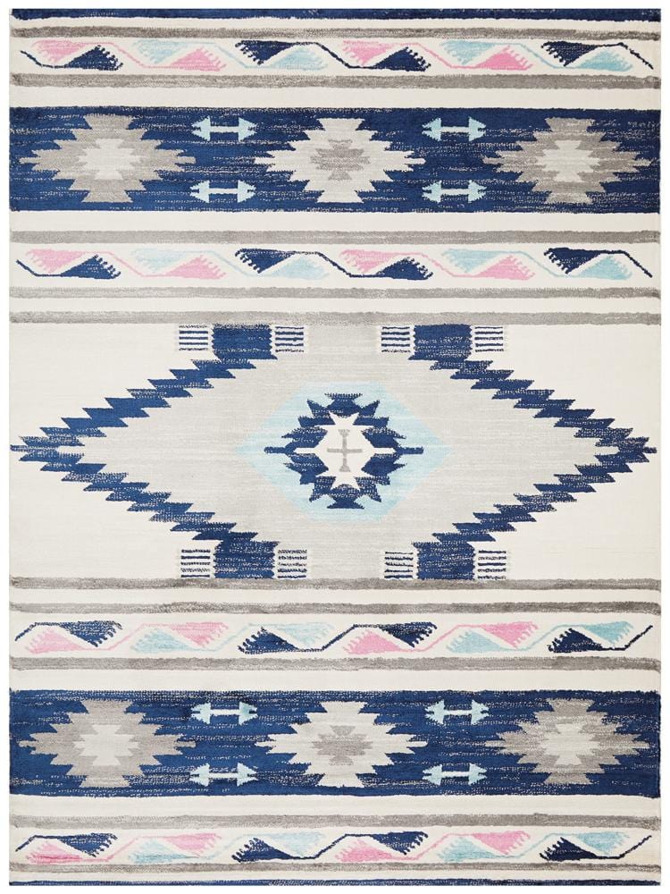 Zanzibar in White & Navy Rug